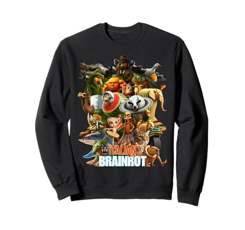 Virale Meme-Collage von Brainrot Gen Z aus Italien Sweatshirt Virale Meme-Collage von Brainrot Gen Z aus Italien Sweatshirt