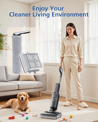 Image of F25 GT Brush Roll and HEPA Filter Replacement Kit Accessories Compatible with Roborock F25 /F25 ACE /F25 ALT /F25 LT /F25 RT /F25 ACE /F25 GT /F25 Ultra Cordless Wet Dry Vacuum Cleaner