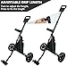 HOW TRUE 2 Wheel Foldable Golf Push Cart Collapsible Golf Trolley Push Pull Golf Cart Golf Hand Cart 2 Wheel Kids Golf cart Golf Bag cart