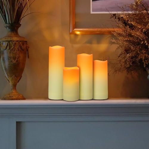 Luces LED sin llama a pilas con mando para decoración de hogar 7