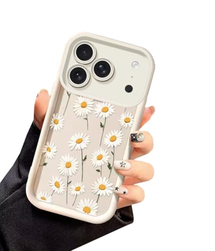 Coque iPhone 17 Pro Max anti-rayure Marguerite avec protection objectif photo renforcée