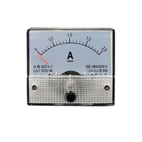 Image of sourcingmap Analog Current Panel Meter DC 0-2A 85C1 63x57x55mm Round Mounting Base for Automotive Circuit Testing Gauge
