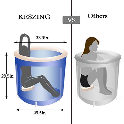 Inflatable Bathtub Portable Bathtub Sauna Foldable Hot Tub in Small Spaces Spa for Shower Stall Plastic Adult Size