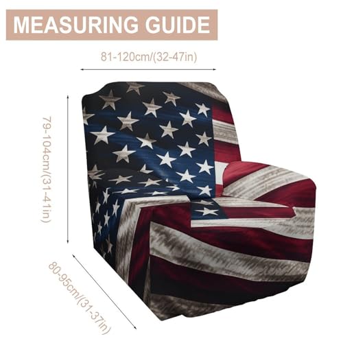 Housse de canapé simple drapeau américain en polyester matelassé lavable - 3