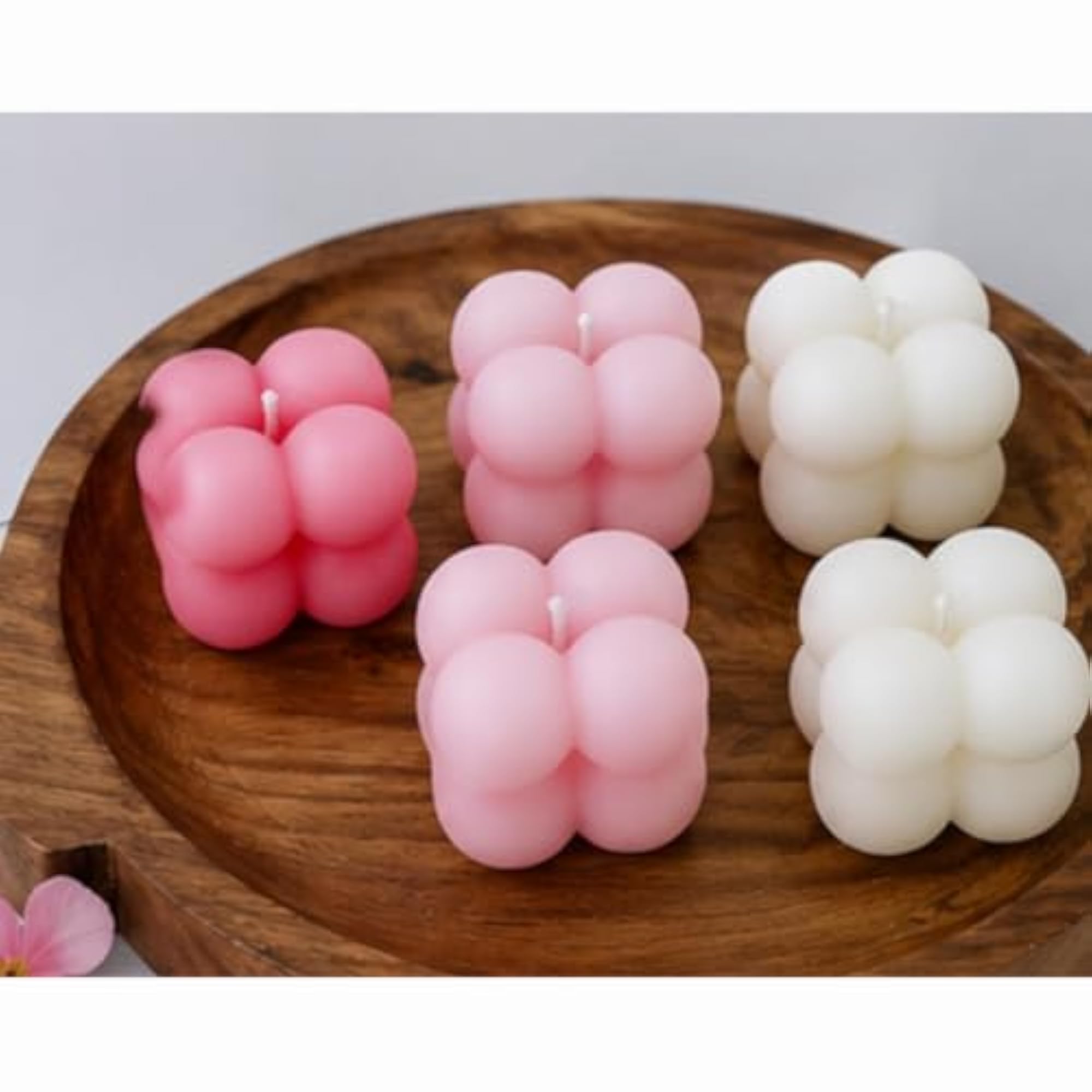 Bubble Cube Candle Handmade Decorative Unscented