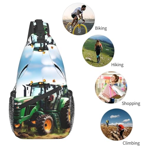 Mochila cruzada con diseño de tractor para hombres y mujeres miniatura 6