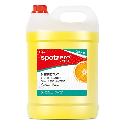 Image of Spotzero by Milton Disinfectant Floor Cleaner, 5 Litres, Citrus | Surface Cleaner | Stain Removal