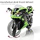 Risopen 1:12 Motorrad Modell kompatibel für Kawasaki Ninja ZX-6R Metall Diecast Motorrad Modell Spielzeug Mini Moto Geschenk (Grün)