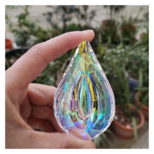 プリズムと万華鏡 カラフルなクリスタル ビワ ペンダント シャンデリア プリズム ランプ 理科教室光学キット (Color : Color 3, Size : 76mm)