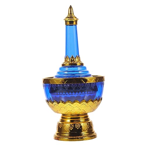 Garneck 1 Set Holy Water Cup Dripping Bottle Holy Water Offering Cup Buddha Offering Bowl Delicate Buddhism Cup Tabletop Wine Cup Home Goods Decor Tabletop Holy Cup Holy Mug Plastic Blue
