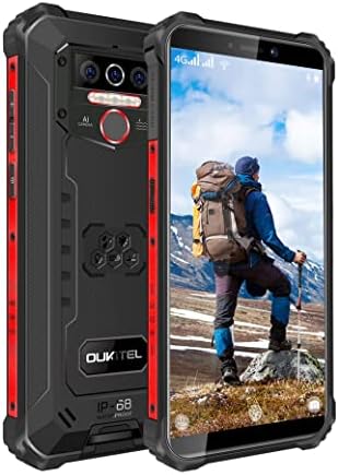 OUKITEL WP5 Pro (2021) Rugged Smartphone, 8000mAh Battery 4GB +64GB Android 10 Unlocked Cell Phones IP68 Waterproof 4G LTE Dual SIM Triple Camera 5.5 HD+ Global Version Face ID Fingerprint GPS