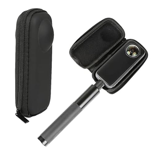 Image of Action Pro Mini PU Protective Storage Collection Box Compatible with Insta360 X3 / X4 / X5, Compact Hard Carry Case, Shockproof & Portable Storage Box (Black)