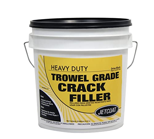 Jetcoat Heavy-Duty Trowel Grade Crack Filler for Low Spots & Depressions in Asphalt Driveways, Seals Out Moisture & Easy to Apply (1 Gal.)