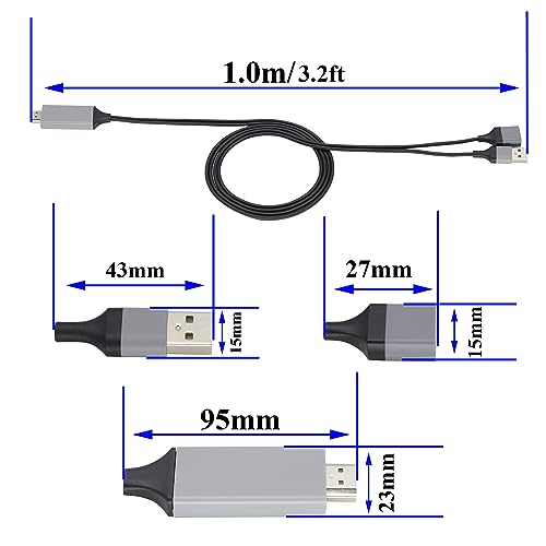 zdyCGTime high-speed USB male+female to HDMI cable, 4K high-definition video to digital conversion cable - Image 3