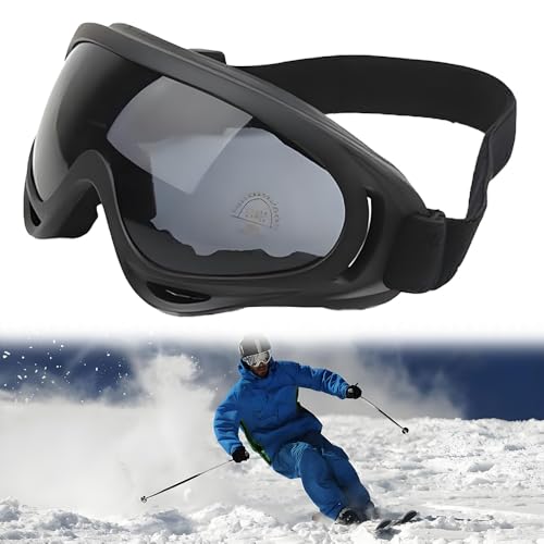 Katmerio Lunettes de ski pour homme et femme, protection UV, anti-buée, effet miroir, convient pour les sports de plein air
