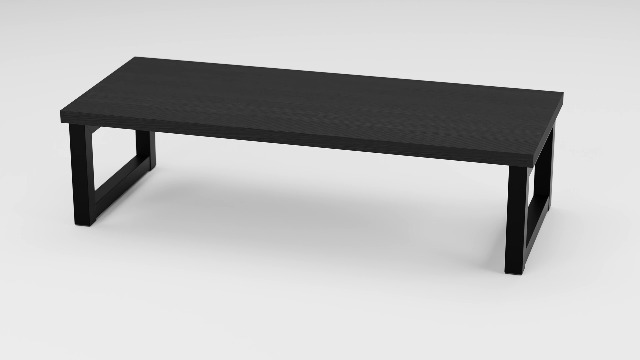 Relaxdays Support de moniteur, rehausseur d'écran ergonomique pour bureau, 15 x 40 x 23 cm, design industriel, noir