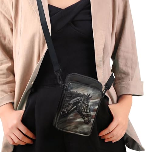 Crossbody Bag with Zipper Closure, Unisex Adult Small Messenger Bags Cell Phone Pouch3