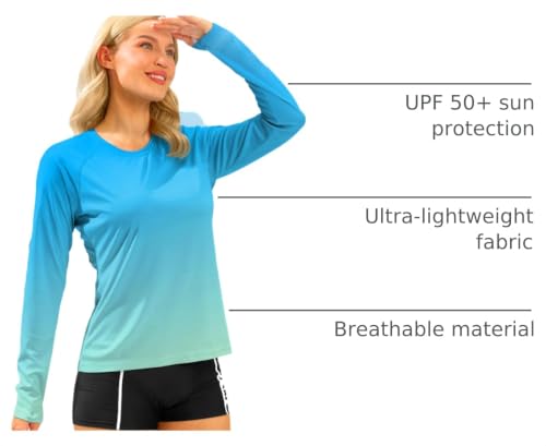 Image of UPF 50+ Sun Shirt for Women Long Sleeve Quick Dry UV Protection Hiking Top