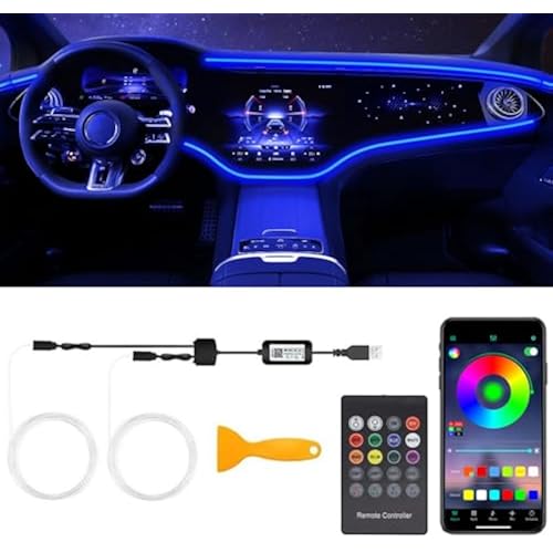 Interior Car LED Strip Lights, RGB 2 in 1 USB Car Ambient Lighting Kit