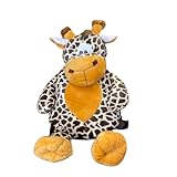 Fun365 Mochila Infantil de Pelúcia em Formato de Animais, Bolsa Escolar para Criança, Acessório Fofo para Meninos e Meninas (Girafa)