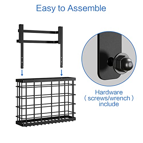 Livod Cabinet Door Organizer, Over The Cabinet Door Organizer With Double Towel Bars, Cutting Board Organizer With Towel Holder, Kitchen Cabinet Organier For Pantry, Baking Sheet, Plastic Wrap, Black #TOP6