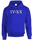 420 Roman TIME - Weed Numerals Pot Smoking - Mens Pullover Hoodie, XL, Royal