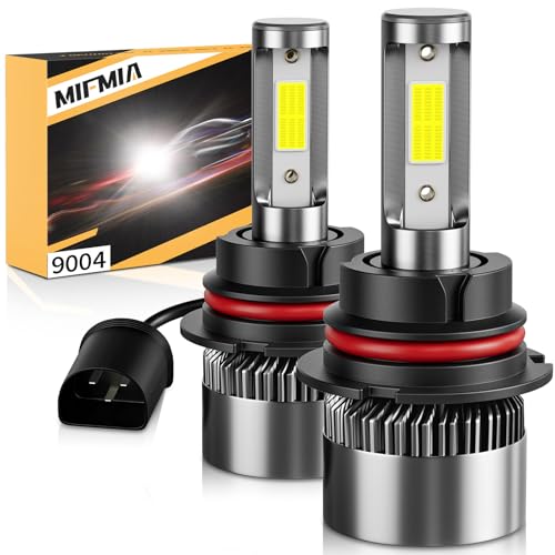 MIFMIA 𝟫𝟢𝟢𝟦 6500K White 800% Brightness 40000LM, Non-Polarity Plug and Play with Fan, IP68 Waterproof Off-Road Light Bulbs, Pack of 2