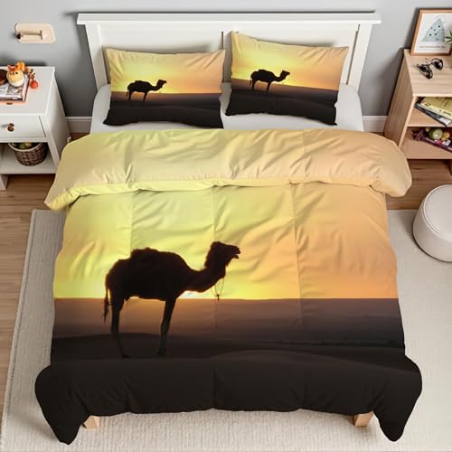 Ensemble de literie 3 pièces housse de couette 160x200 microfibre et taies