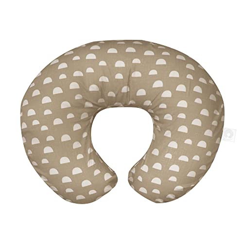 Image of Boppy Nursing Pillow Original Support, Tan Pebbles, Ergonomic Nursing Essentials for Bottle and Breastfeeding, Firm Fiber Fill, with Removable Nursing Pillow Cover, Machine Washable