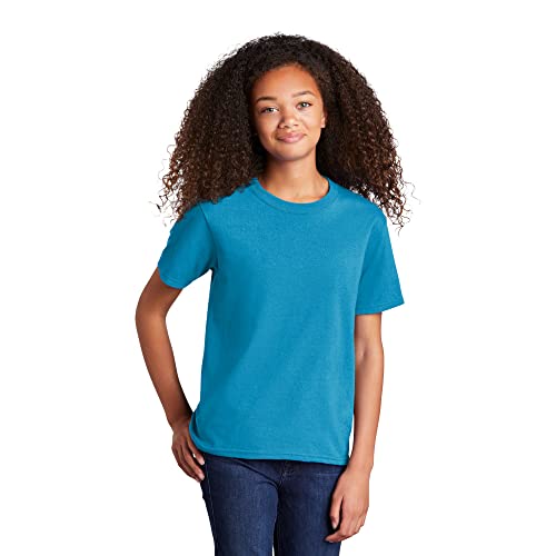 Port & Company - Youth Core Cotton Tee XL Neon Blue*3