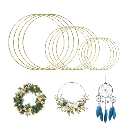 Anillos de macramé PacuM rígidos para evitar deformaciones en manualidades colgantes y atrapasueños