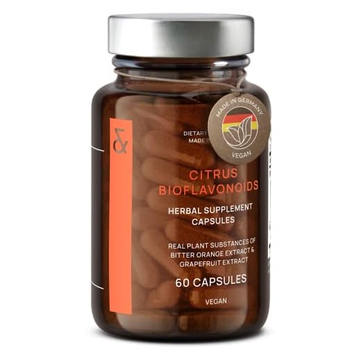 Citrus Bioflavonoids - Vegan Flavonoids Supplements with Diosmin Hesperidin and Naringin Made from Bitter Orange and Grapefruit Extract - Antioxidant & Immune Support - 60 Capsules - Made in Germany