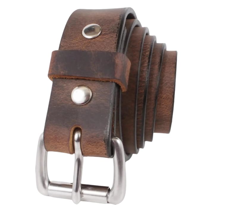 Men's Leather Belt American Handmade Full Grain Buffalohide 1.25