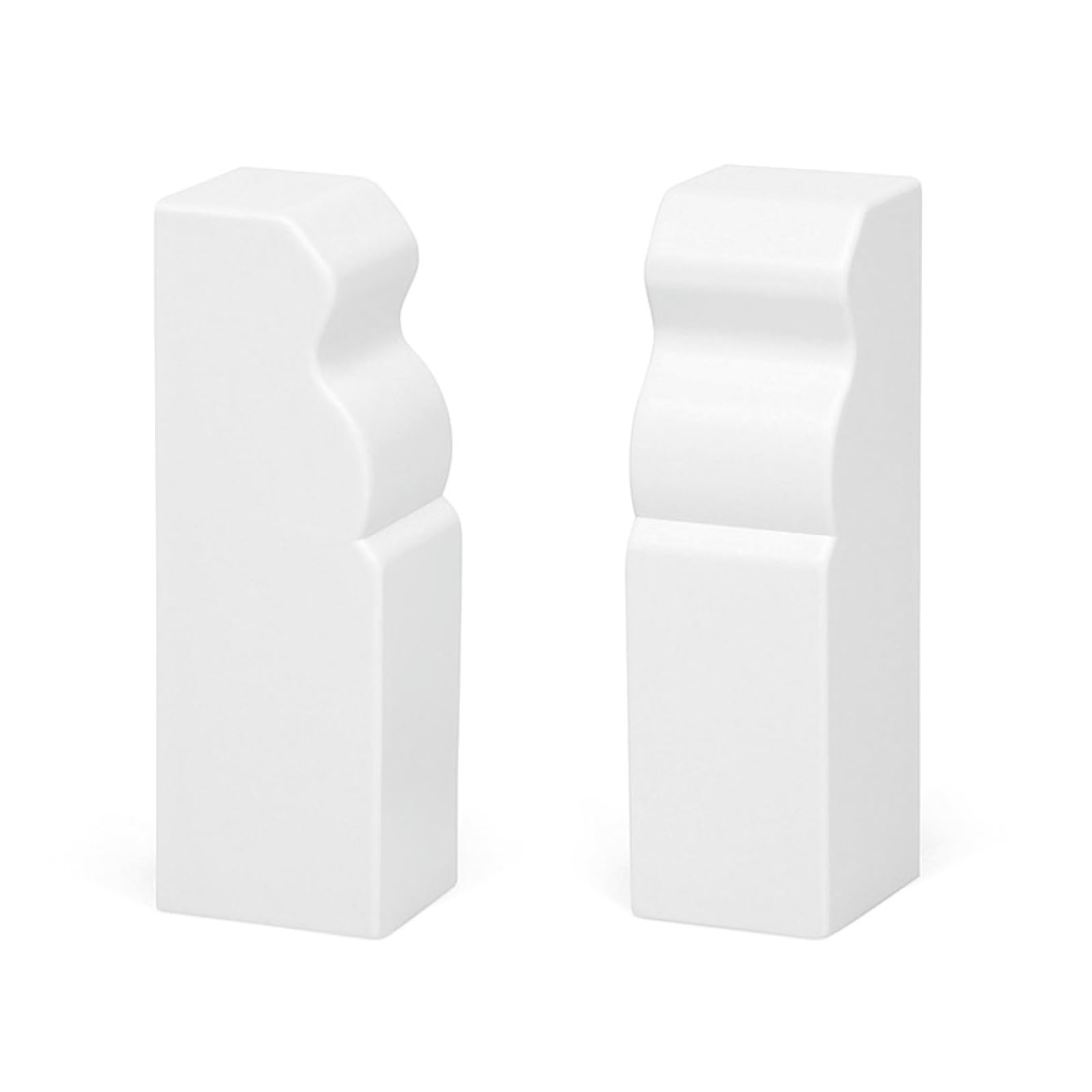 Hamburger Sockelleiste ECO Altberliner Profil – Weiß folierte MDF Fußbodenleiste