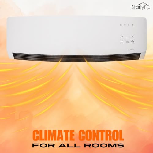 STARLYF Calefactor cerámico Portatil, Calefactor de baño, 1600W, Dormitorio, Calor con Temporizador, Mando a Distancia, Máxima eficiencia energética, Opción de Ventilador en verano - imagen 4
