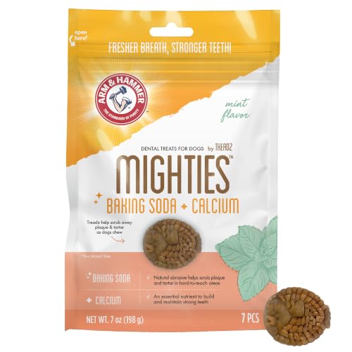 Arm & Hammer Mighties Treadz Dental Dog Treats, Puffer, Mint, 7 Ct, 2-Pk - image 6