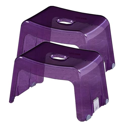 Juego de 2 taburetes de acrílico transparente, impermeables y antideslizantes, para espacios pequeños
