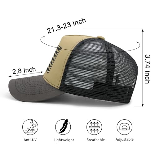 Image of American Flag Trucker Hat for Men Women, Adjustable Snapback Mesh USA Flag Baseball Cap