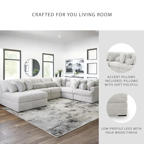 Image of Signature Design by Ashley 6-Piece Modular Sectional with Chaise, White