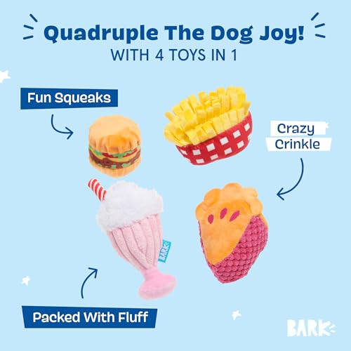 Barkbox Dine & Dash Dog Toy Bundle – Squeaky Dog Toys – Plush Dog Toys – Puppy and Pet Toys for Small Dogs by Barkbox - Image 2