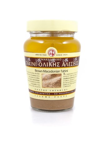 Tahini integral de Macedonia (300g) Pasta de sésamo Mus crema marrón