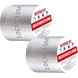 SLNXA 20M Cinta de Butilo Impermeable para Exteriores, cinta de reparación de butilo de aluminio sin COV para tuberías,...