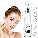 Airbin Mitesserentferner Porenreiniger Vakuumsauger Mitesser Entferner Pickelsauger Elektrisch, USB Aufladung, 4 Einstellbarer Saugkraft, mit 5 Reinigungsaufsätzen, LED-ANZEIGE, Heiße Kompresse