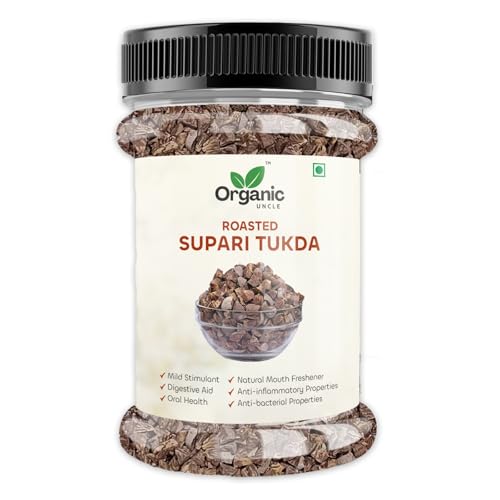 Organic Uncle Roasted Supari Tukda | Betel Nut Pieces | Crunchy, Aromatic & Refreshing Mouth Freshener | Hygienically Processed (250GM)