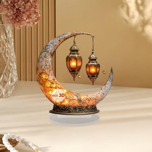 Adorno de mesa de luz de estrella de luna el regalo ideal de Ramadán 6