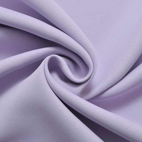 Image of COSVIYA Grommet Room Darkening Lilac Curtains 90 inch Long for Bedroom | Light Blocking Insulated Thermal Curtains for Living Room, Blackout Thick Polyester Window Drapes,52x90 inches, 2 Panels