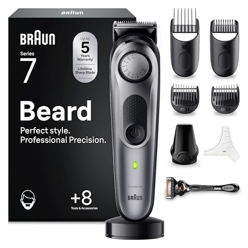 Braun Tondeuse À Barbe Professionnelle Series 7 BT7420, Electrique, ProBlade, Rasoir de Précision, Styling Grâce À 40 Réglages De Longueurs, Accessoires,...