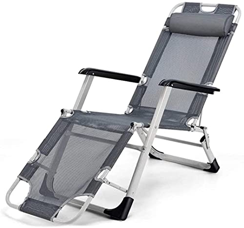 Chaise longue simple inclinable et pliante grise multi position de jardin - 2