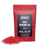 Judee's Gluten Free Red Sprinkles - Nut-Free Cupcake Sprinkles for Cake Decorating - No Artificial Dyes Red Ice Cream Toppings - 2 lb