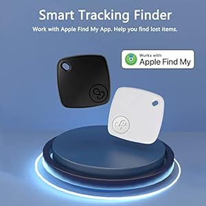 Key Finder, Bluetooth Luggage Tracker tag Locator Works with Apple Find My,Smart Tracker for Suitcase, Replaceable Battery Smart tag Item Finder. Black2